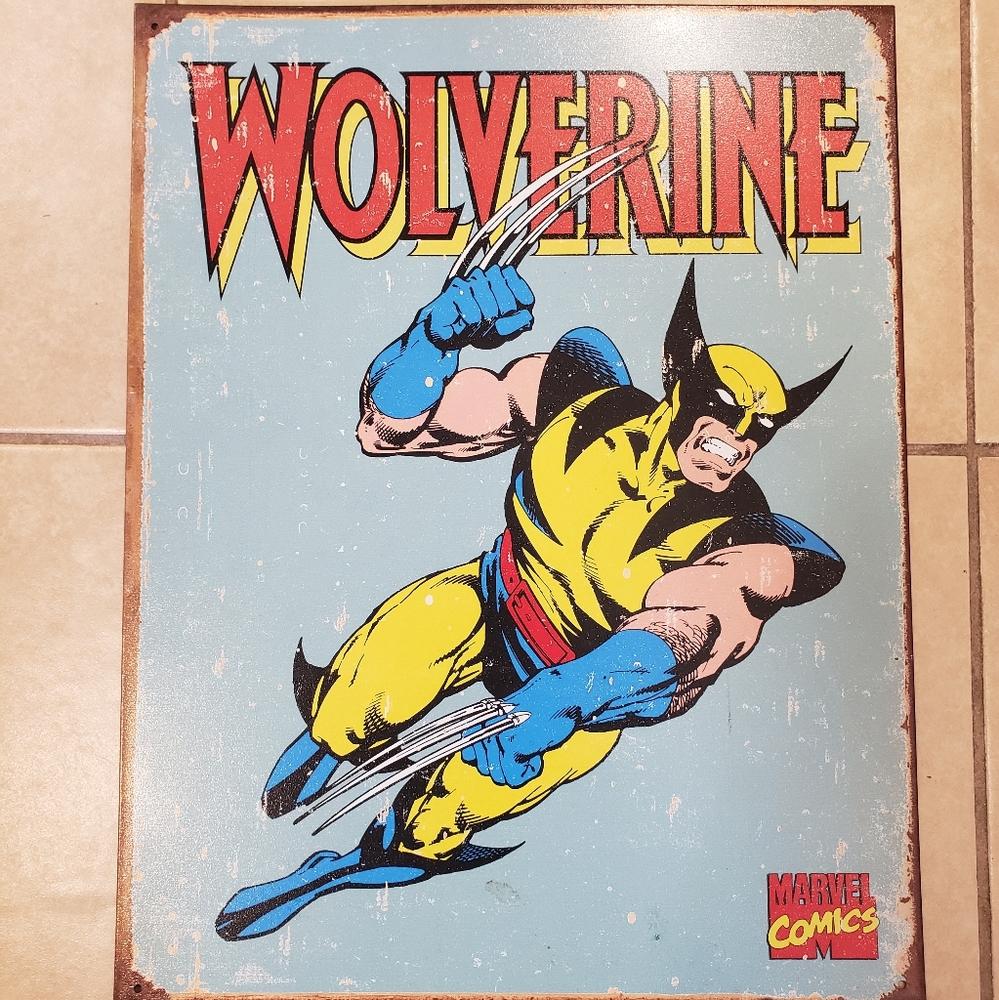 3/$25 Retro Wolverine metal decorative plate